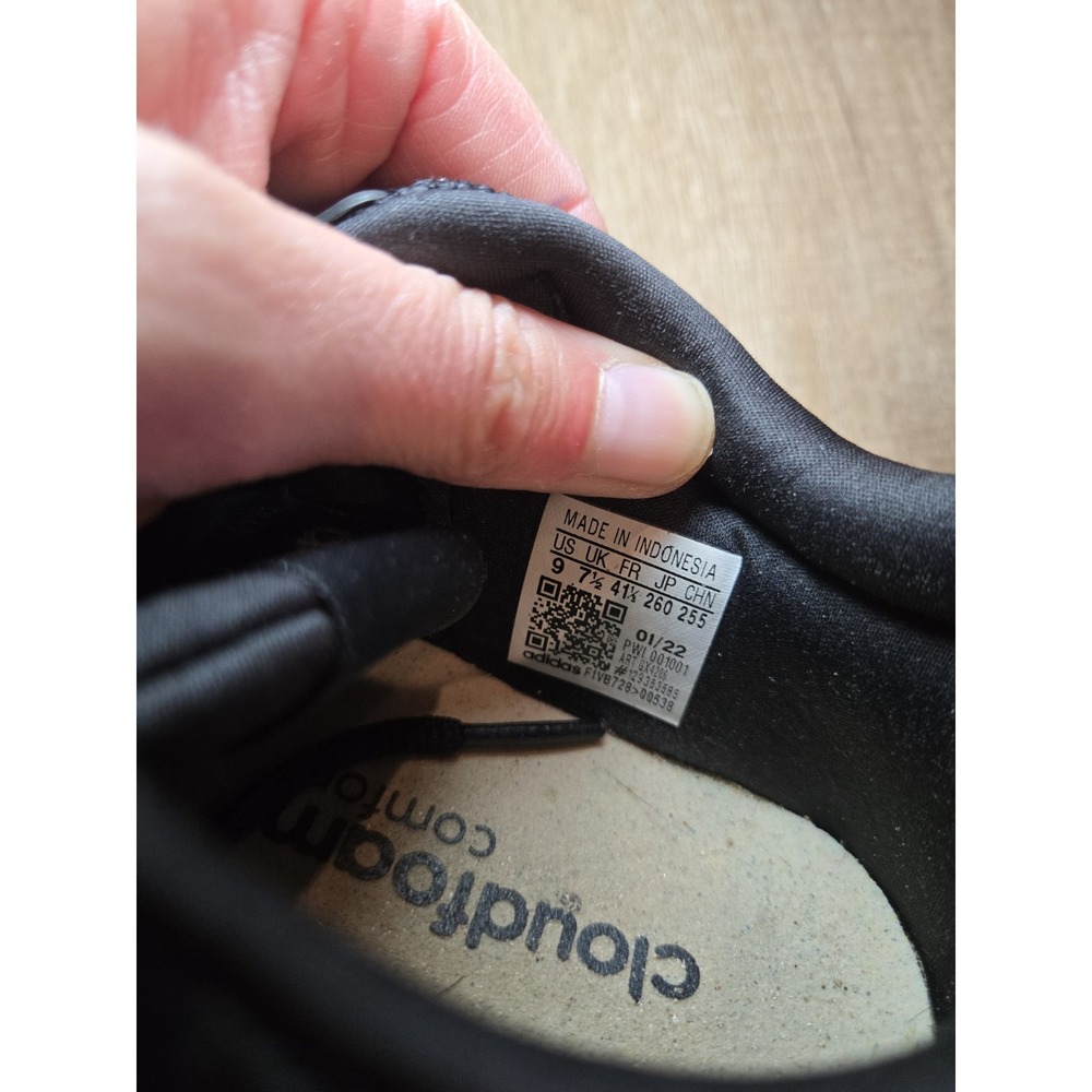 Women's Adidas Cloudfoam Black‎ Shoes Size 9 - Picture 7 of 7